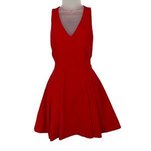 Alice & Olivia Red Skater Fit & Flare Sleeveless Dress Sz 0 Nwt